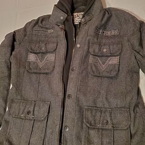 Affliction Black Premium Buckle 8 Hoodie Jacket